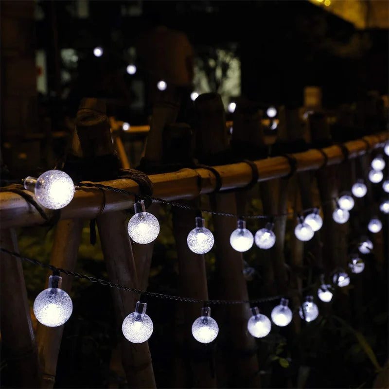 Solar Globe String Lights 60 LED 8 Modes