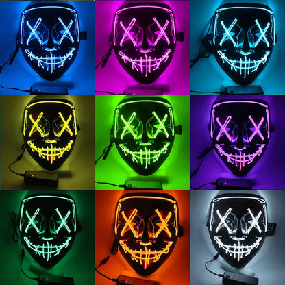 LED Glow In The Dark Halloween Mask