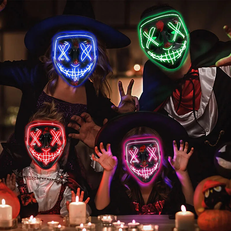 LED Glow In The Dark Halloween Mask