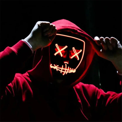 LED Glow In The Dark Halloween Mask