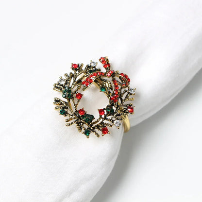 Christmas Tree Napkin Rings Set