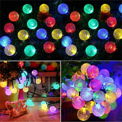 Solar Globe String Lights 60 LED 8 Modes