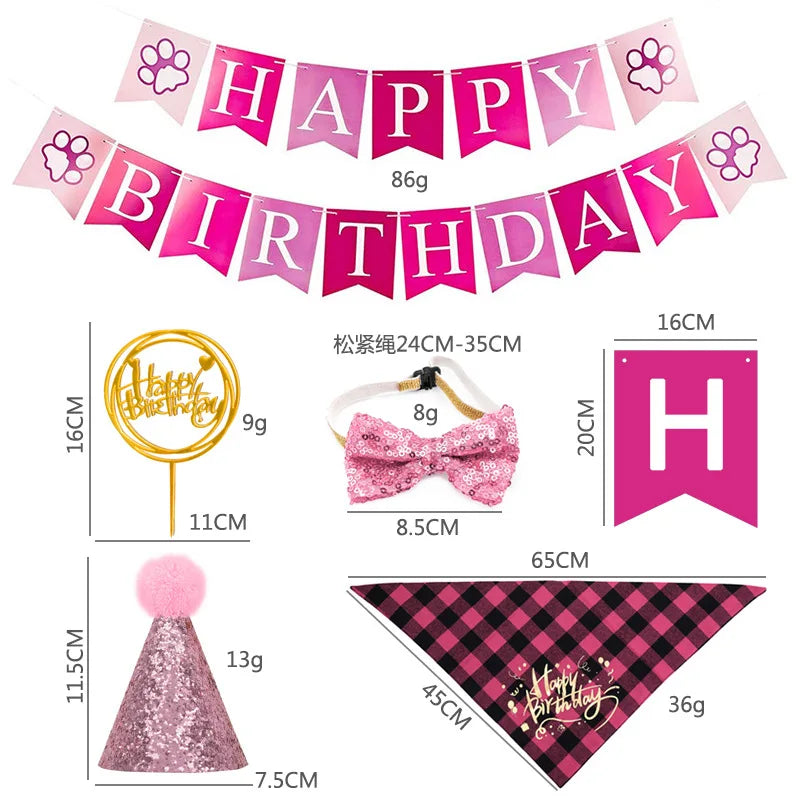 Dog Birthday Party Decor Set