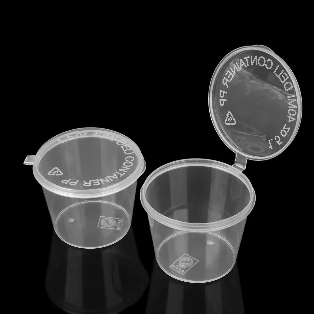 Disposable Plastic Sauce Cup Containers