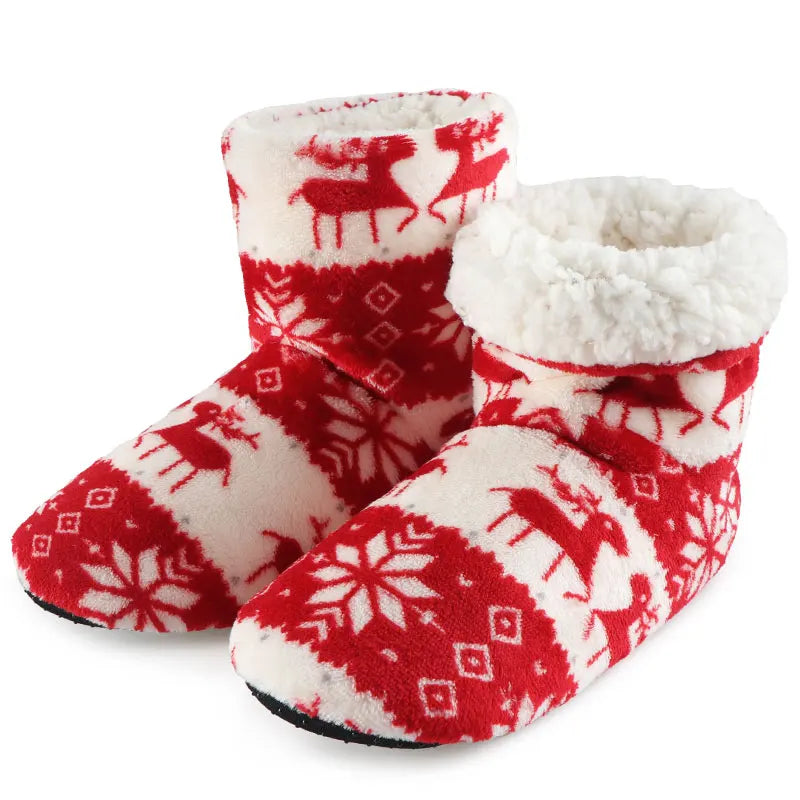 Christmas Elk Cozy Indoor Slippers