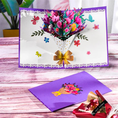 3D Flower Pop-Up Cards