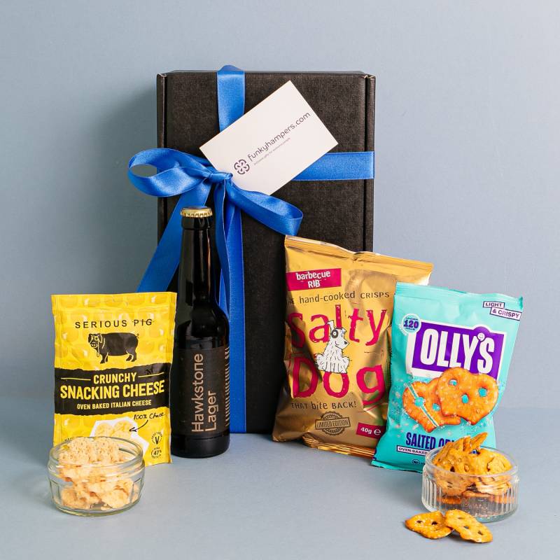 Hawkstone Lager and Bar Nibbles Hamper