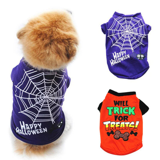 Gilet sans manches pour chien Halloween Spider Web