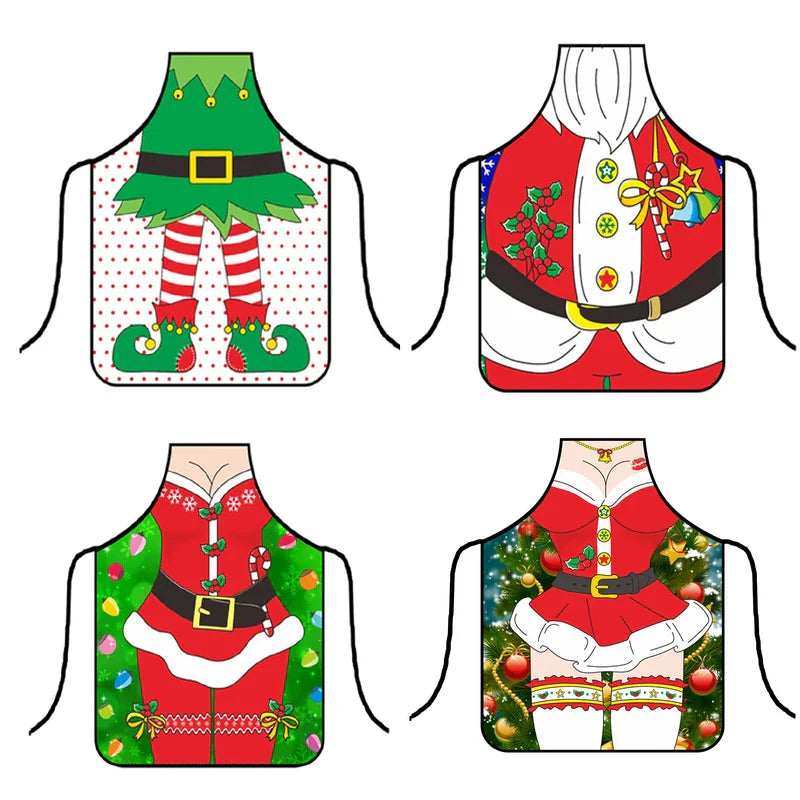 3D Christmas Clown Funny Apron