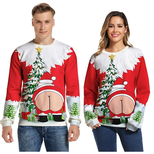 Pull de Noël 3D amusant