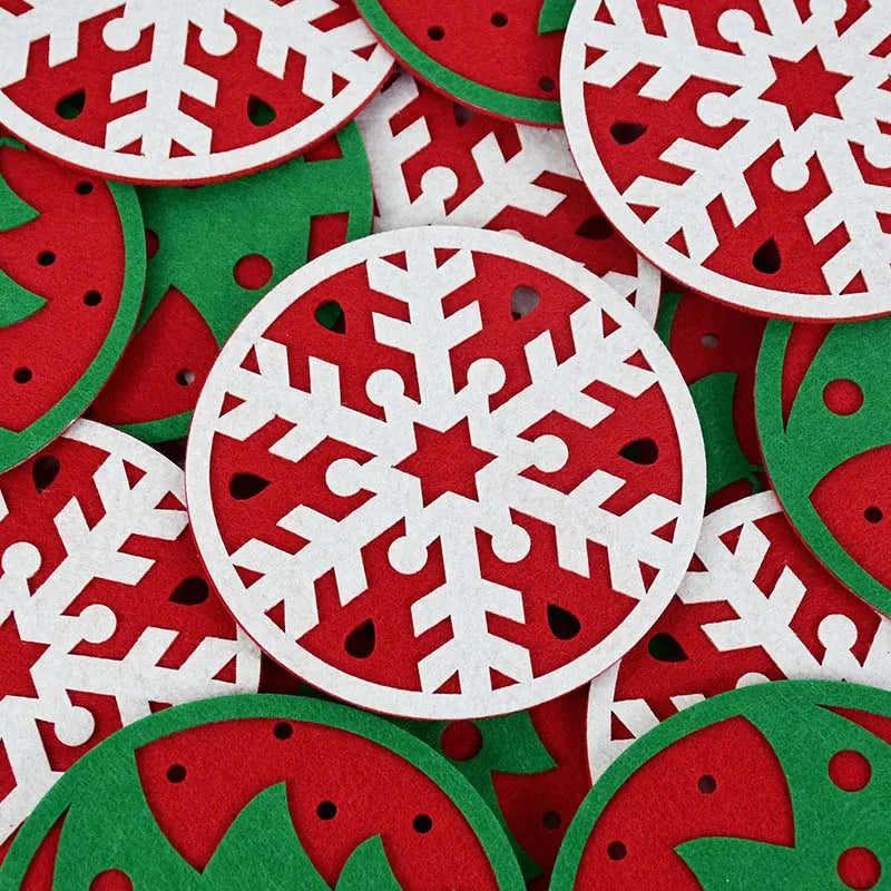 Christmas Snowflake Cup Mat Coasters Set