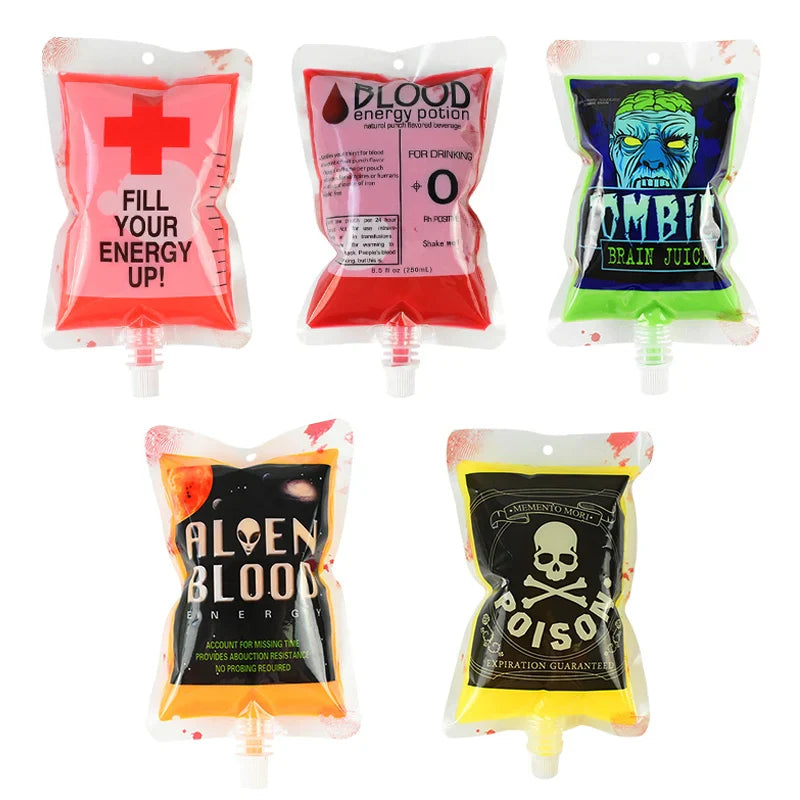 Halloween Skull Vampire Blood Drink Bags