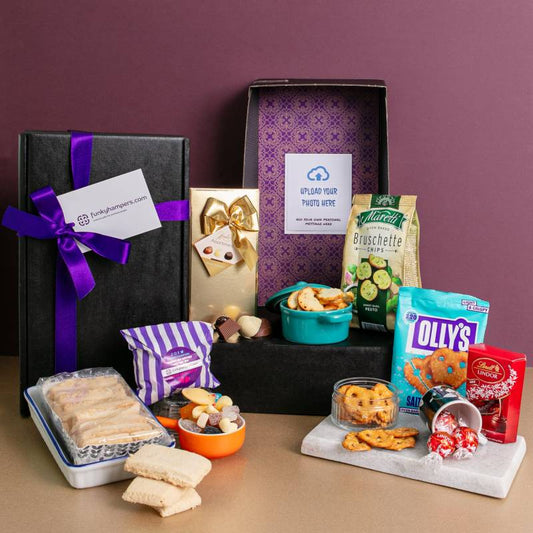 Indulge in Personalized Luxury: Luxury Snacks and Belgian Chocolate PicBox Hamper