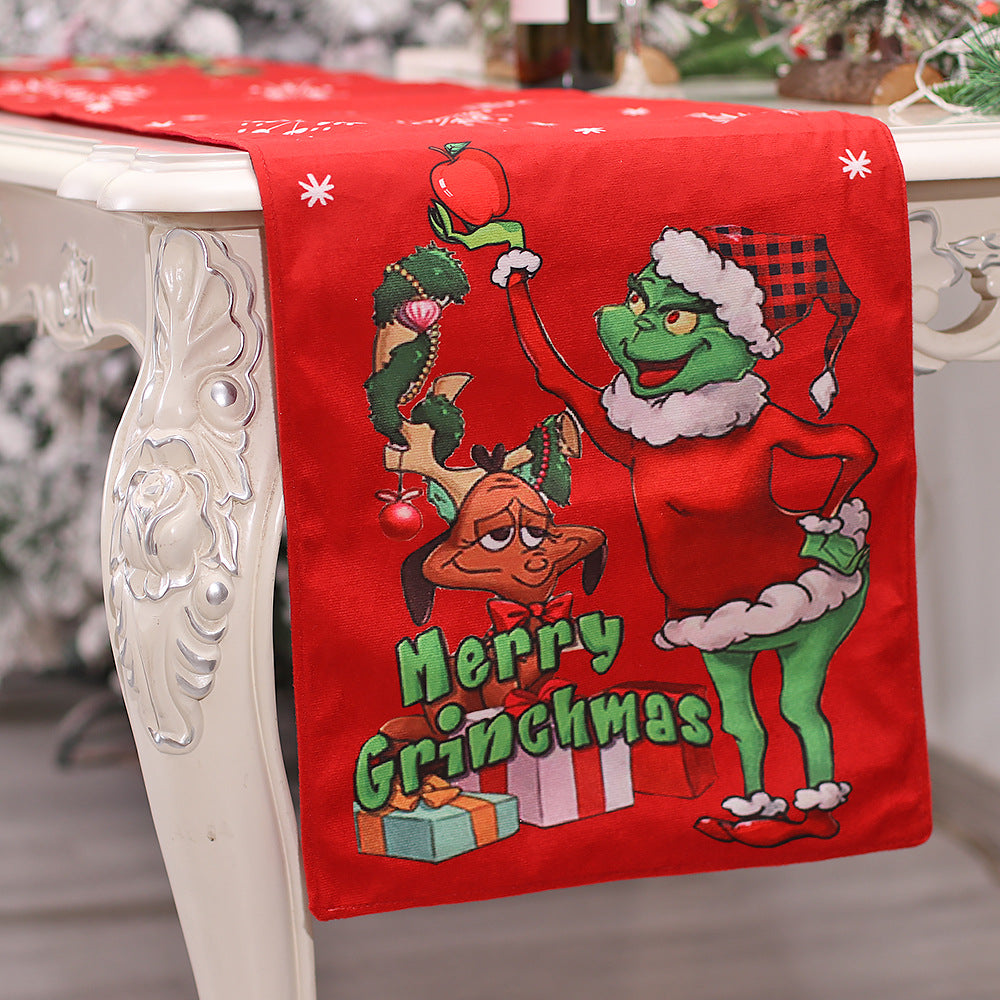 Grinch Monster Christmas Table Runner