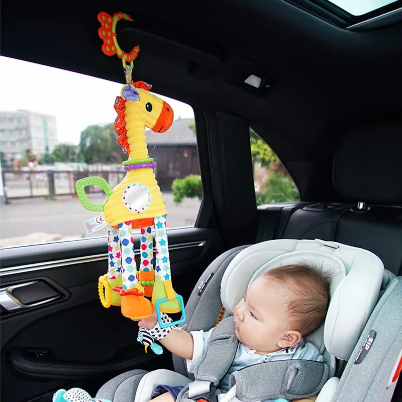 Plush Giraffe Zebra Handbell Rattles for Babies