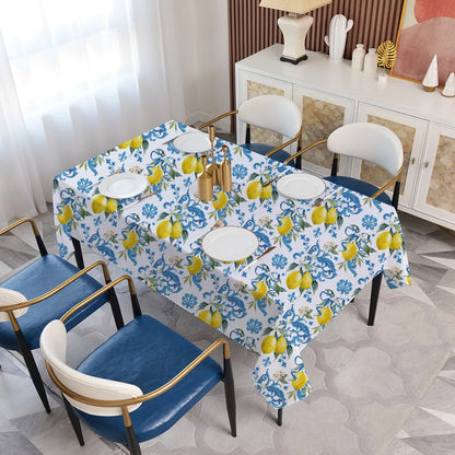 Lemon Print Kitchen Tablecloth