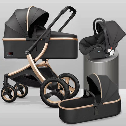 3-in-1 High Landscape Baby Stroller