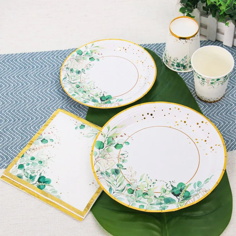 Tropic Greenery Party Paper Plates