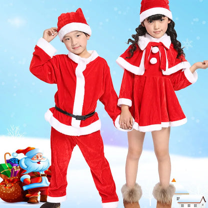 Kids Santa Claus Christmas Dress Set