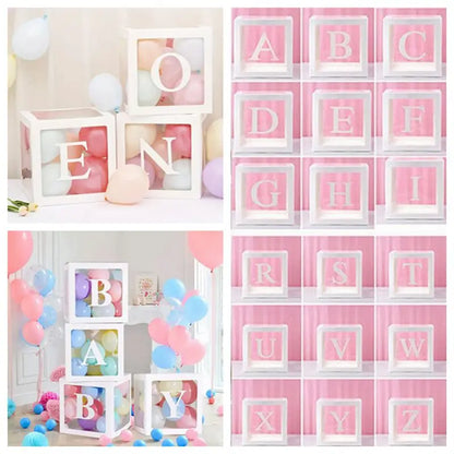 Transparent Balloon Box Baby Shower Decor