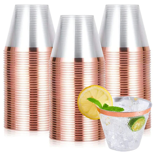 Rose Gold Disposable Party Cups 9oz