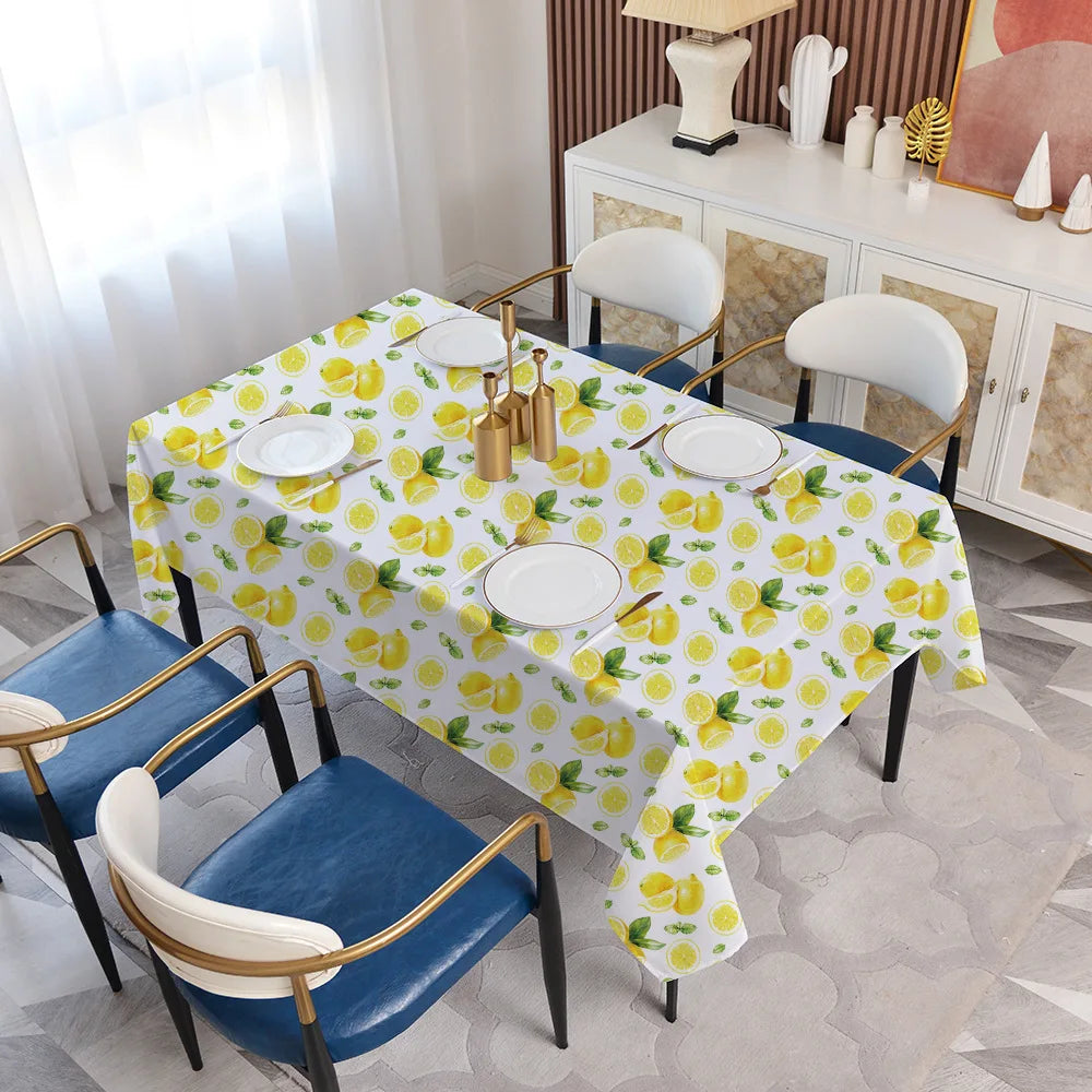 Lemon Print Kitchen Tablecloth