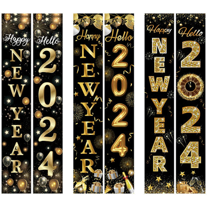 New Year Black Gold Decoration Bundle