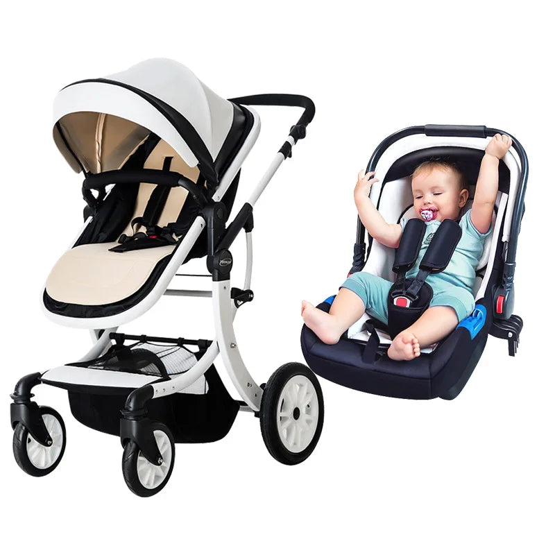 Luxury 3-in-1 Baby Stroller with Car Seat