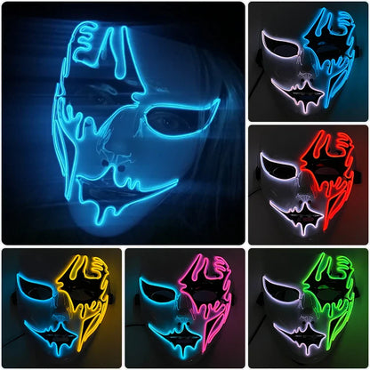 Neon Light LED Halloween Mask