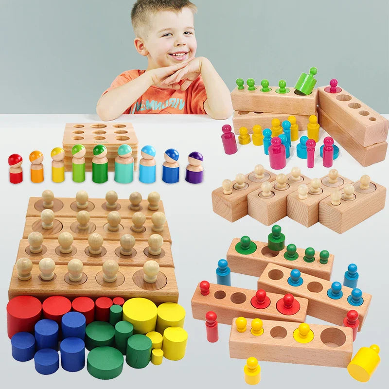 Montessori Cylinder Socket Puzzles