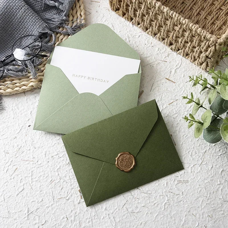 5pcs Kawaii Green Envelopes Pack