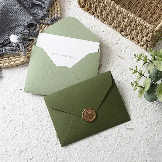 5pcs Kawaii Green Envelopes Pack