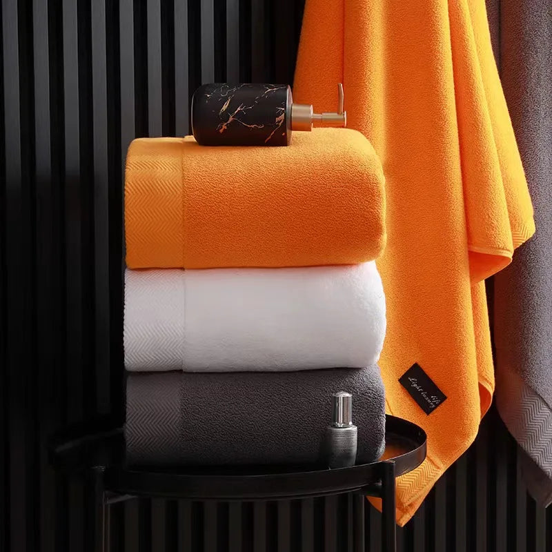 Luxury White Cotton Towel Set