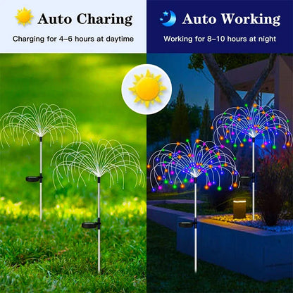 Solar LED Firework Fairy Lights