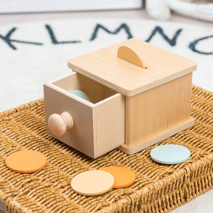 Montessori Infant Wooden Coin Ball Drum