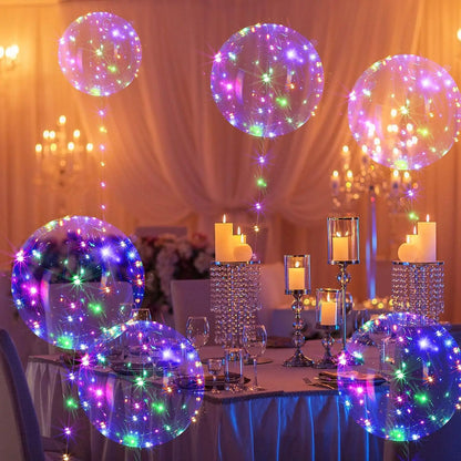 10Pcs LED Light Up Bobo Balloons