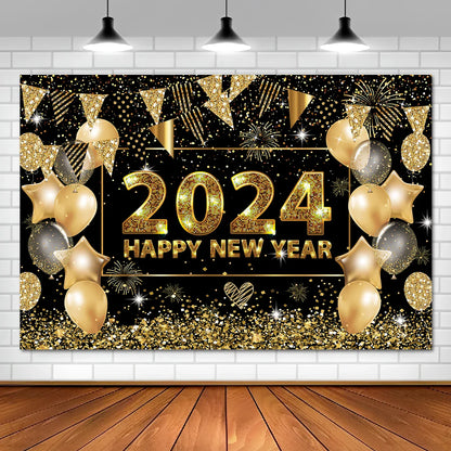 New Year Black Gold Decoration Bundle