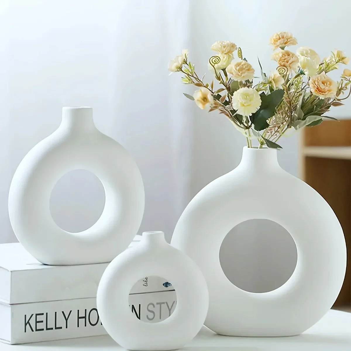 Modern Ceramic Donut Vase