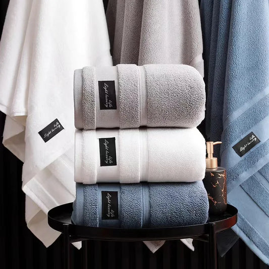 Luxury White Cotton Towel Set