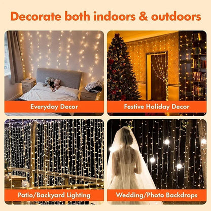 3M LED Curtain String Lights Fairy Decoration