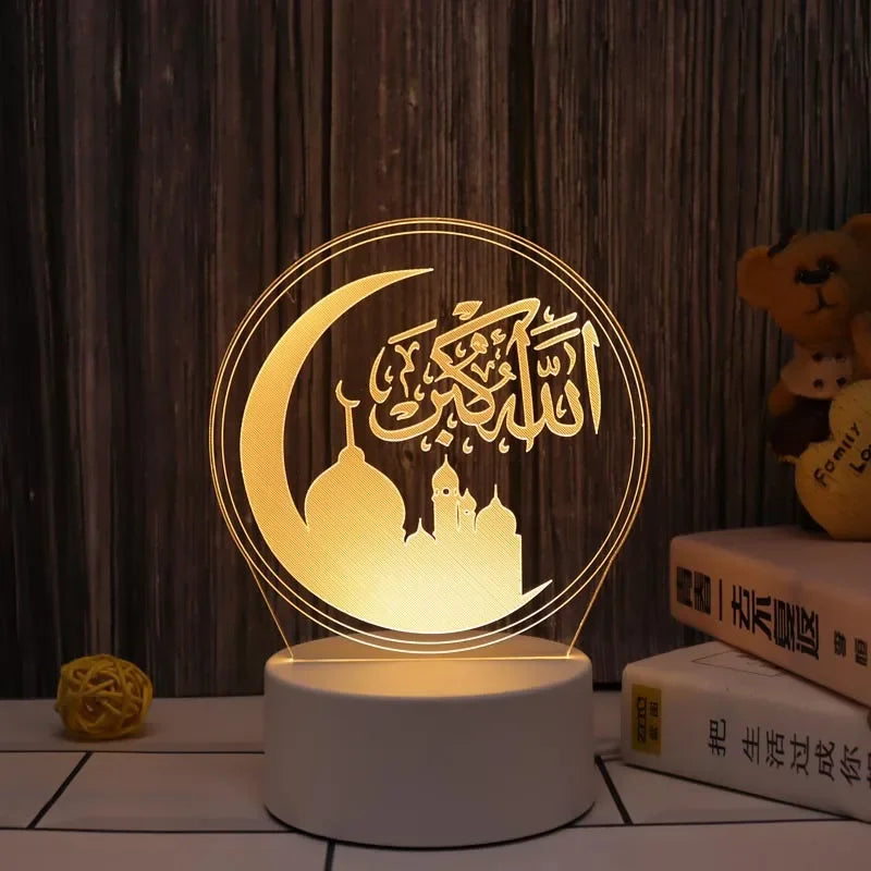 Eid Mubarak 3D LED Night Light