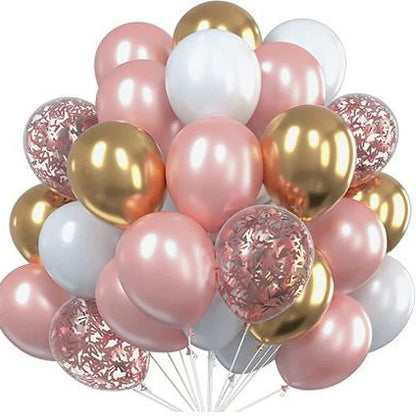 Gold Confetti Metallic Balloons - Party Decor