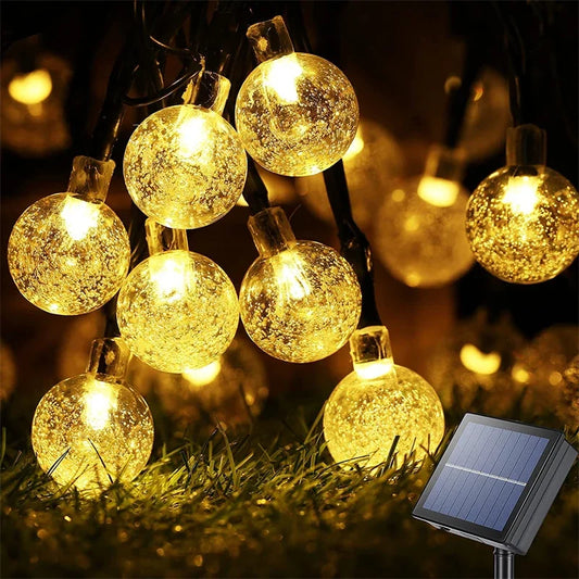 Guirlande lumineuse solaire Globe 60 LED 8 modes