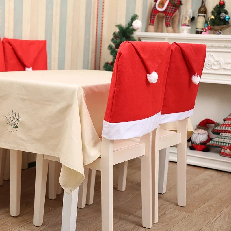 Christmas Chair Cover Decoration - Xmas Navidad 2023