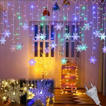 32M LED Christmas Curtain Lights 8 Modes