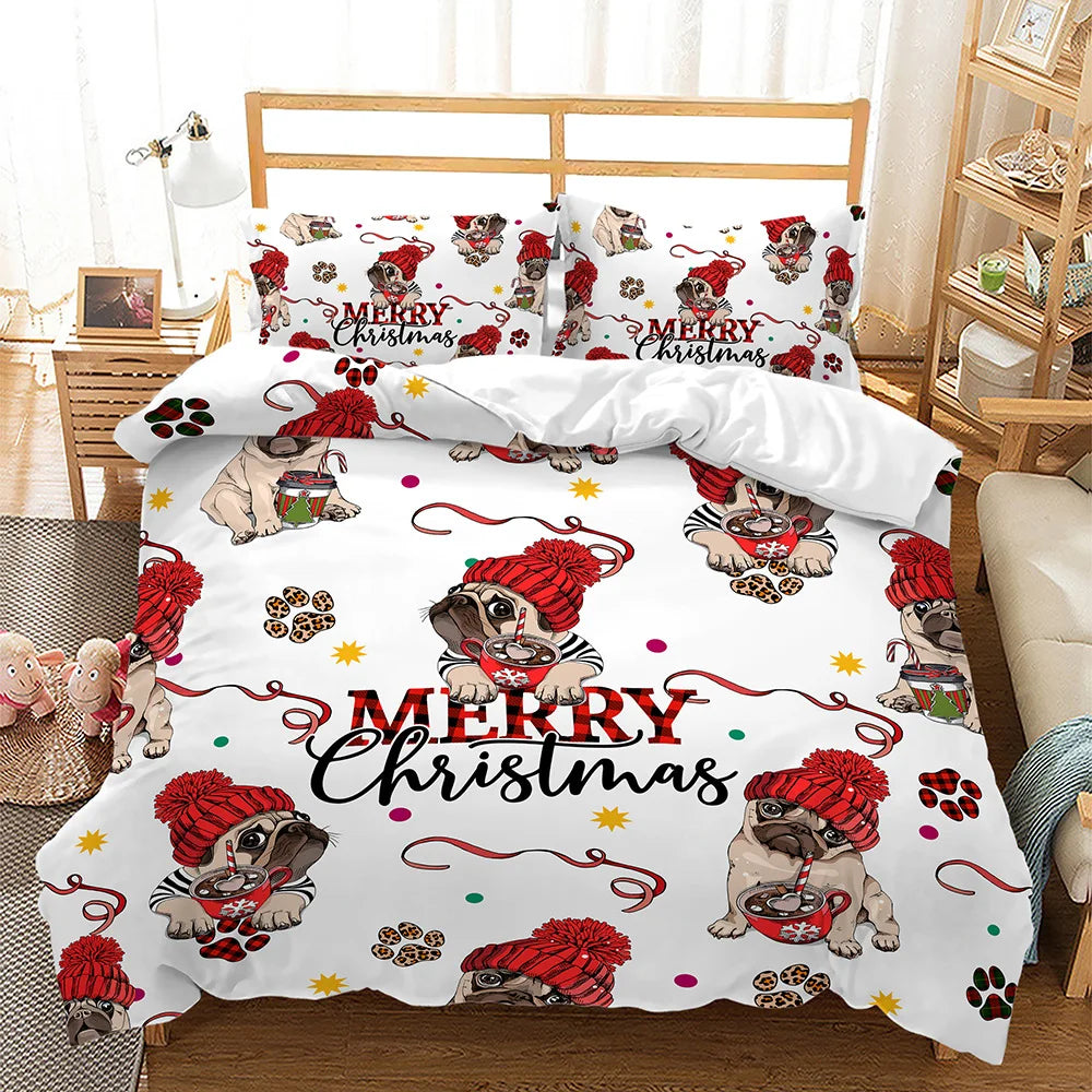 Luxury Christmas Bedding Set - Kids Cartoon Theme