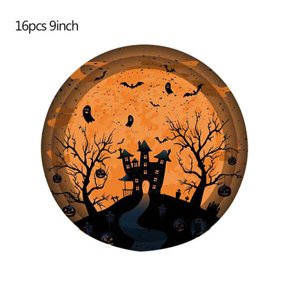 Halloween Cartoon Party Tableware Set