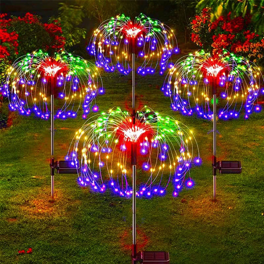 Feux d'artifice solaires - Décoration féerique de jardin