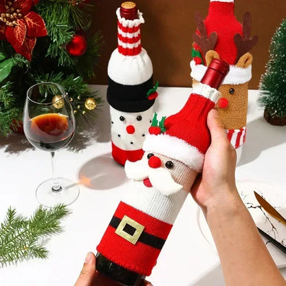 Christmas Wine Bottle Cover Set