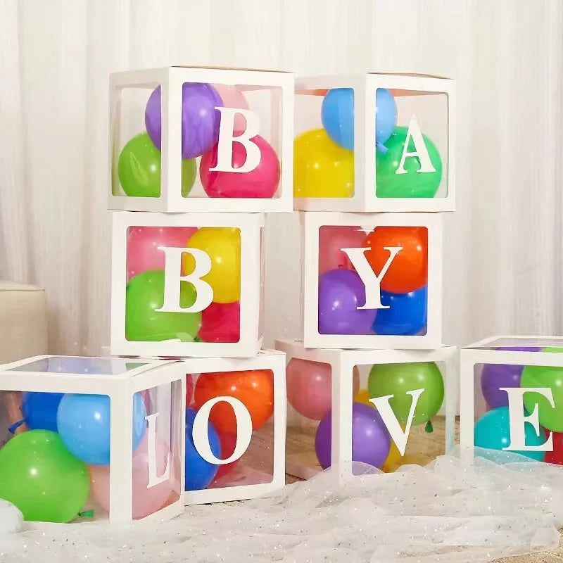 Custom Name Balloon Box Decoration